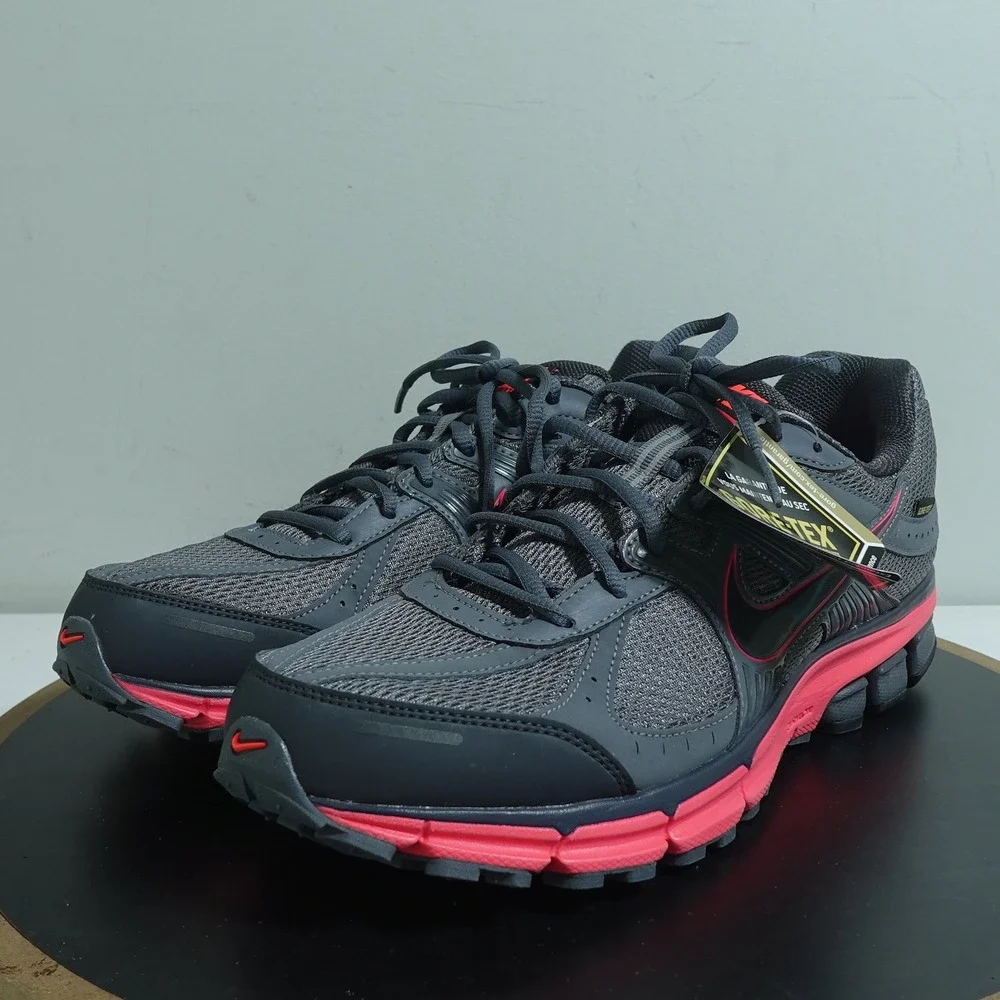 Nike Air Pegasus 27 GTX Women‎ US 12 Trail Running Shoes Waterproof Gray Red NEW